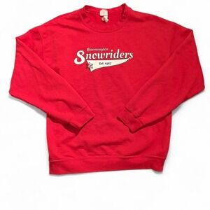 Red vintage 90s‎ crewneck sweatshirt